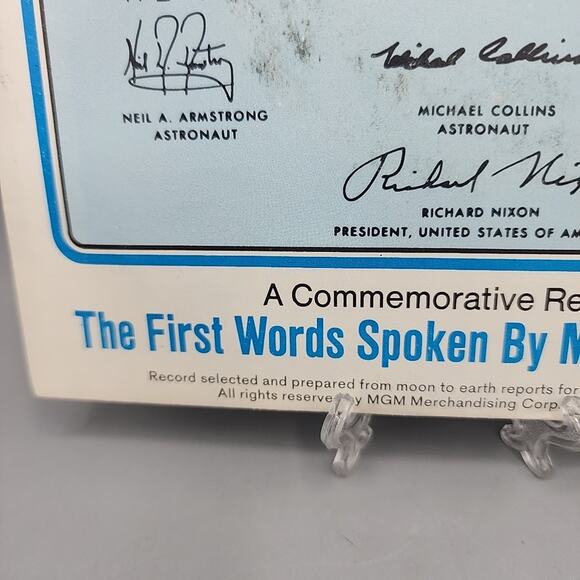 Apollo 11 Flight First Man On The Moon 1969 7" 45RPM Commemorative Record - Picture 7 of 12